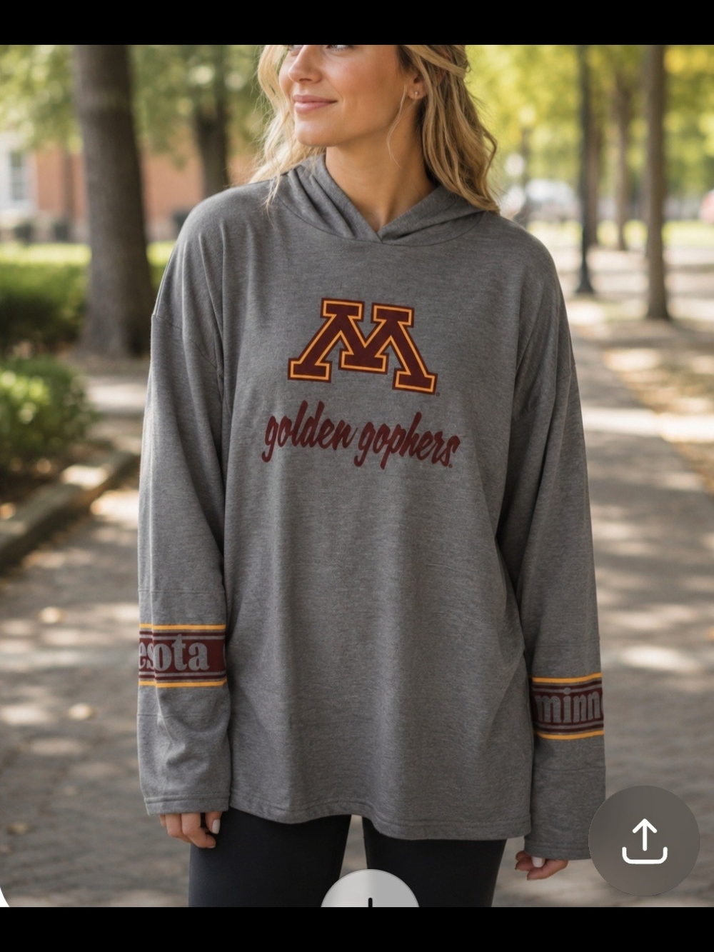 Rivalry Threads "91" Vintage Style Minnesota Golden Gophers Hooded Sweatshirt
